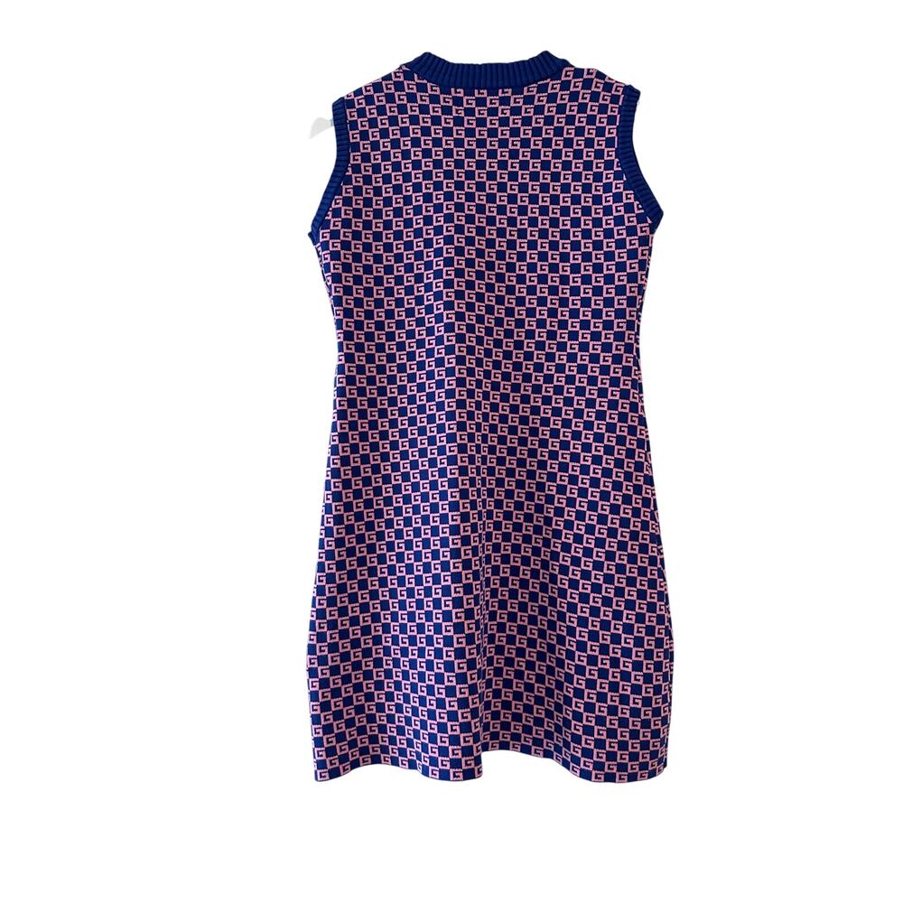 Authentic Purple Blue GG Knit Mini Dress Size 6 Designer Luxury Logo Mania y2k - Picture 3 of 7